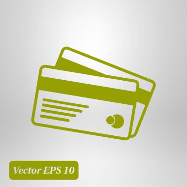 Vektör kredi kartları simgesi. Düz tasarım stili. 