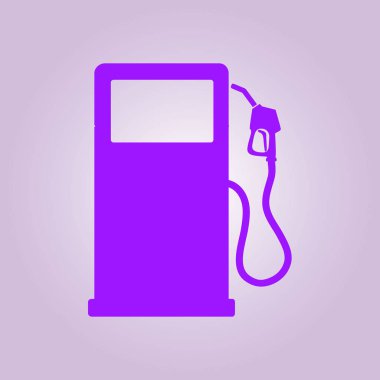 benzin pompa meme, vektör çizim basit simgesi