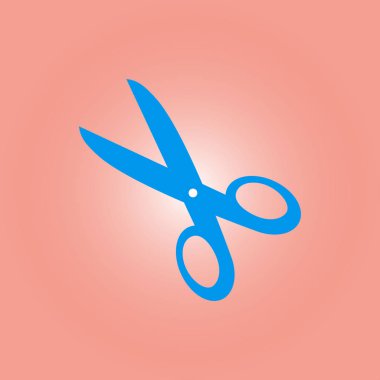 Makas simgesi. Mark burayı kes. Düz tasarım.