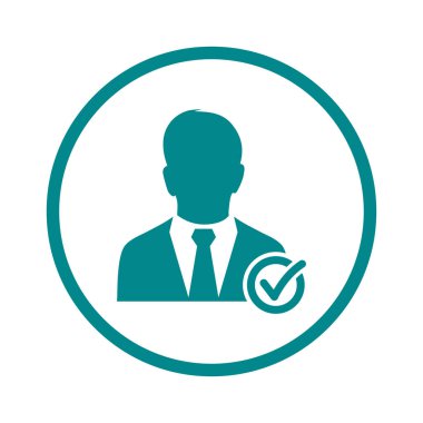 Kullanıcı işareti simgesi ekleyin. Arkadaş simgesi eklemek. Düz tasarım stili.