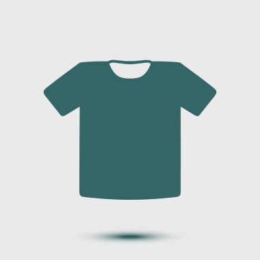 T-shirt işareti simgesi. Giysi sembolü. Düz tasarım stili.