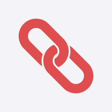 Bağlantı tek simge. Zincir bağlantı simgesi. Kaynağına bağlantı simgesi.