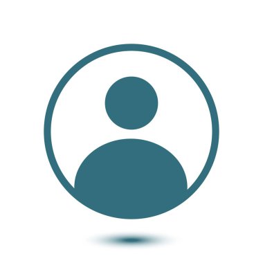 Bağlantı işareti. Kullanıcı işareti simgesi. Kişi sembolü. İnsan avatar. Düz stil. 