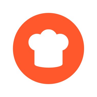 Chef şapka işareti simgesi. Şapka pişirme sembolü.