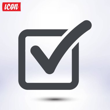 Kontrol listesi simgesi. Kutu işaretinde işaretle.