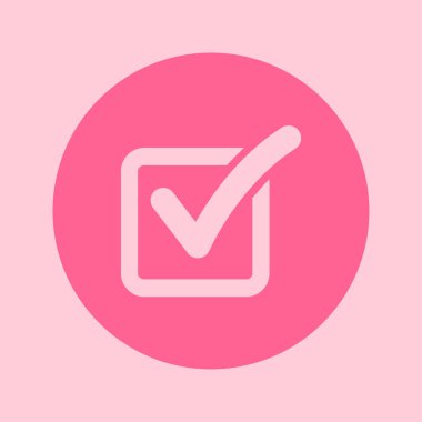 Kontrol listesi simgesi. Kutu işaretinde işaretle.