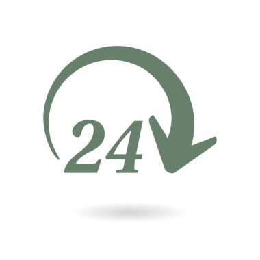 Saat saat etrafında bir gün simgesini açın. Rozet-saat çalışma süresi.