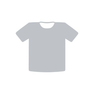 T-shirt işareti simgesi. Giysi sembolü. Düz tasarım stili.