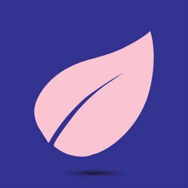 Yaprak simgesi. Taze doğal ürün. Organik ürün simgesi. Düz tasarım stili.