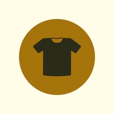 T-shirt işareti simgesi. Giysi sembolü. Düz tasarım stili.