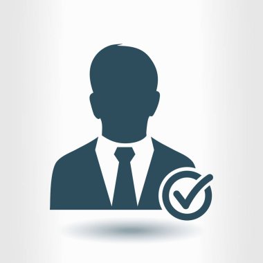 Kullanıcı işareti simgesi ekleyin. Arkadaş simgesi eklemek. Düz tasarım stili.