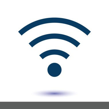 WiFi sembolü. Vektör kablosuz ağ kutsal kişilerin resmi. Düz tasarım stili.