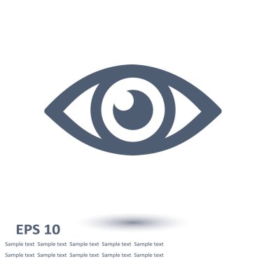 Göz simgesini. İzleme ve gözetim sistemi. Düz tasarım stili.