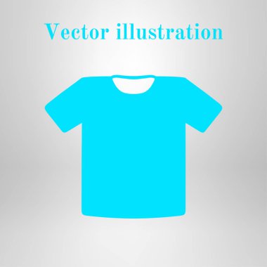 T-shirt işareti simgesi. Giysi sembolü. Düz tasarım stili.