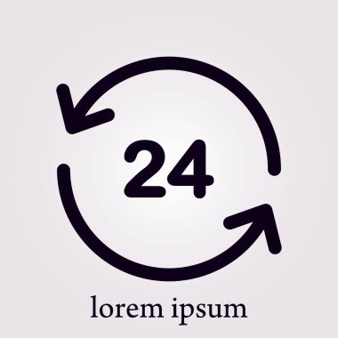 Saat saat etrafında bir gün simgesini açın. Rozet-saat çalışma süresi.