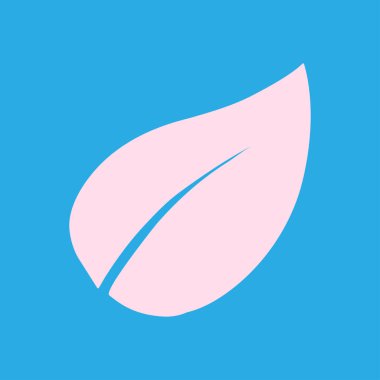 Yaprak simgesi. Taze doğal ürün. Organik ürün simgesi. Düz tasarım stili.