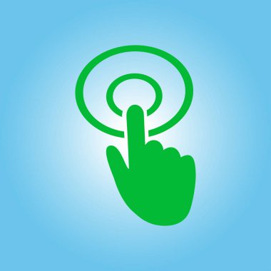 El imleç işareti simgesi. El işaretçi simgesi. Modern UI Web sitesi gezinme. Düz tasarım. 