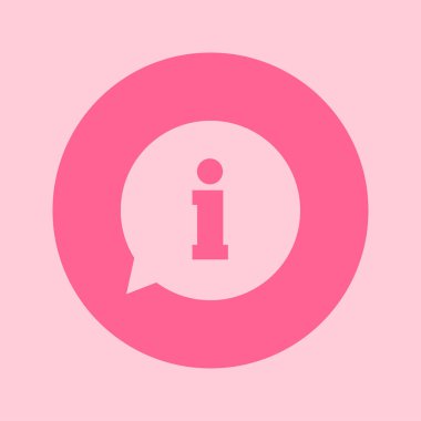 Bilgi: konuşma balonu sembolü. Düz tasarım stili