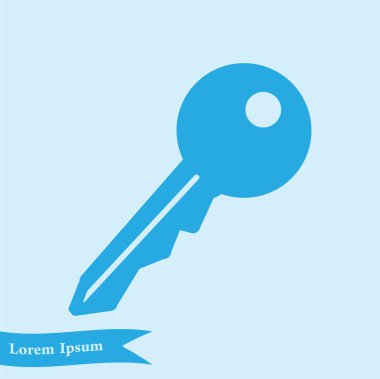 Anahtar simgesi. Kilit simgesi. Güvenlik işareti. Düz tasarım stili.