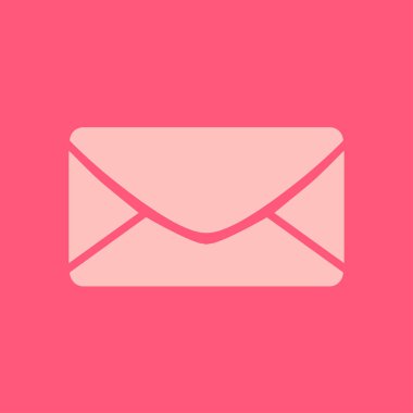 Düz simgesi mektup. Posta simgesi. Vektör simgesi. 