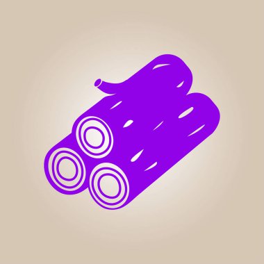 Ahşap simgesi. Tüm oduncu. Yenilenebilir kaynak simgesi.