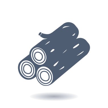 Ahşap simgesi. Tüm oduncu. Yenilenebilir kaynak simgesi.