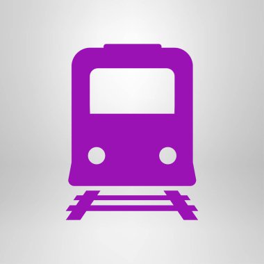 Tren simgesi. Metro sembolü. Tren istasyonu işareti.