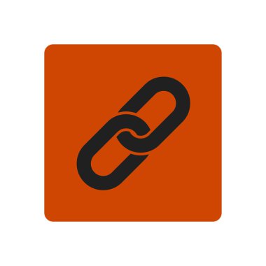 Bağlantı tek simge. Zincir bağlantı simgesi. Kaynağına bağlantı simgesi.