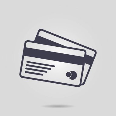 Vektör kredi kartları simgesi. Düz tasarım stili. 