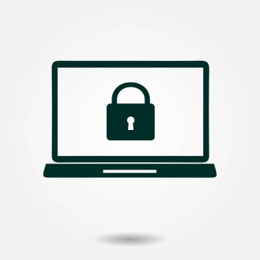 Internet güvenlik kavramı simgesi. Kimlik ve koruma simgesi.