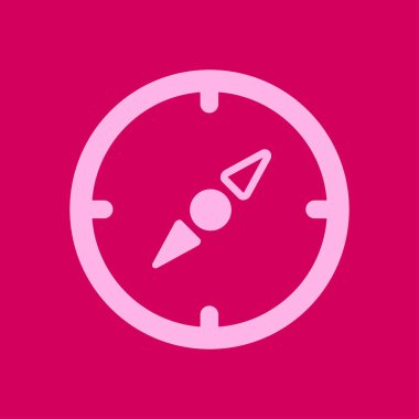 Vektör pusula simgesini. Yöreden yönde. Düz tasarım stili.