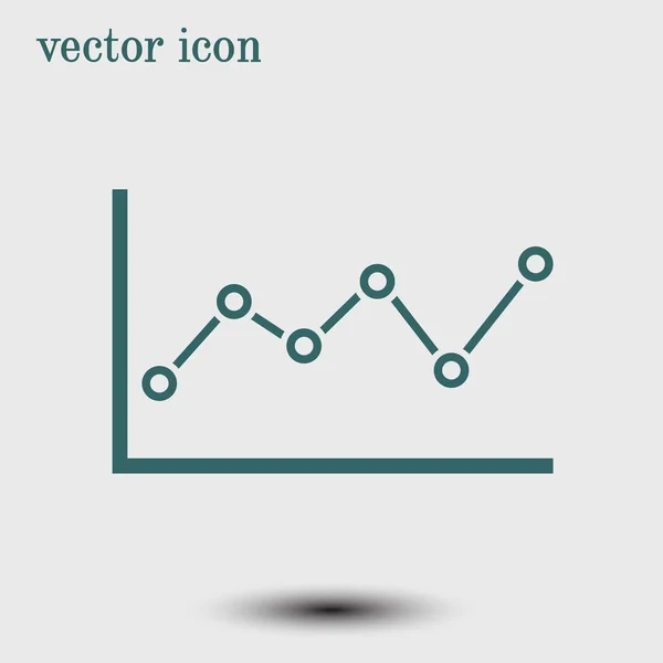 Diagramm Symbol Diagramm Symbol Flacher Designstil — Stockvektor