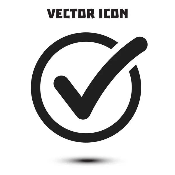 Lista Verificación Icono Botón Marca Verificación Signo Redondo — Vector de stock