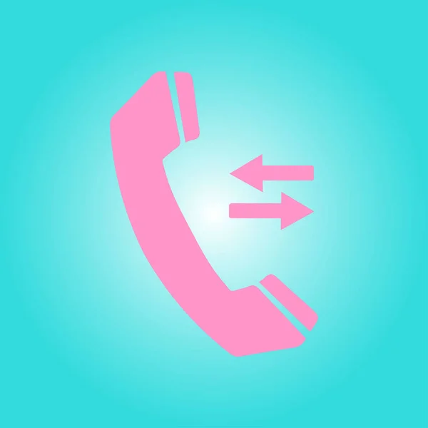 Ikona Telefonu Płaska Konstrukcja Stylu Sprzężenie Zwrotne Symbol — Wektor stockowy