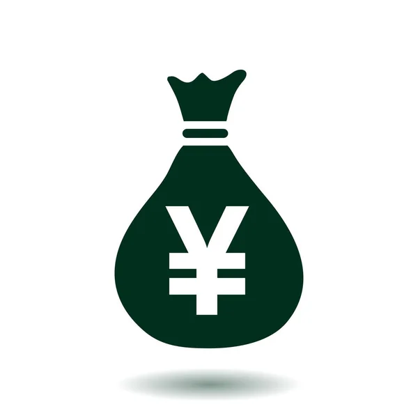 Yen Jpy Símbolo Burbuja Discurso Moneda Estilo Diseño Plano — Archivo Imágenes Vectoriales