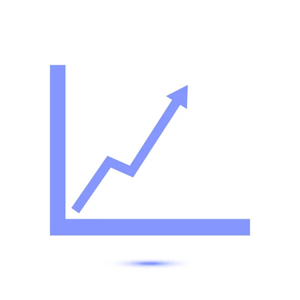 Geschäftsdiagramm Infografik Diagrammsymbol Wachsende Graphik Simbol Flacher Designstil — Stockvektor