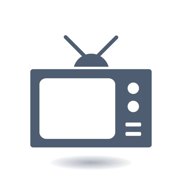 テレビ アイコン フラットなデザイン スタイル メディアのアイコン — ストックベクタ