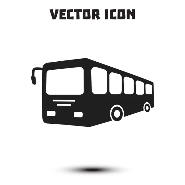 Busschild Symbol Symbol Für Den Öffentlichen Nahverkehr Flacher Designstil — Stockvektor