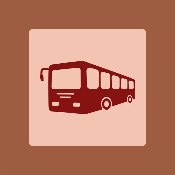 Buss Logga Ikonen Kollektivtrafik Symbol Platt Designstil — Stock vektor