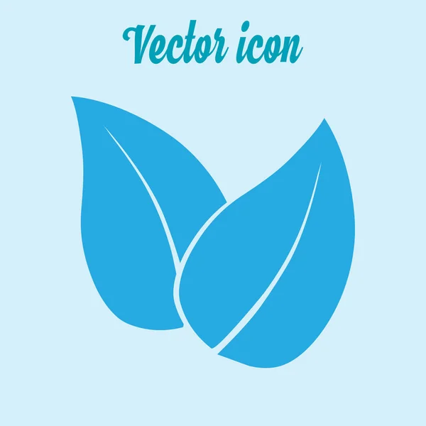 Icono Hoja Símbolo Producto Natural Fresco Signo Producto Orgánico Estilo — Vector de stock