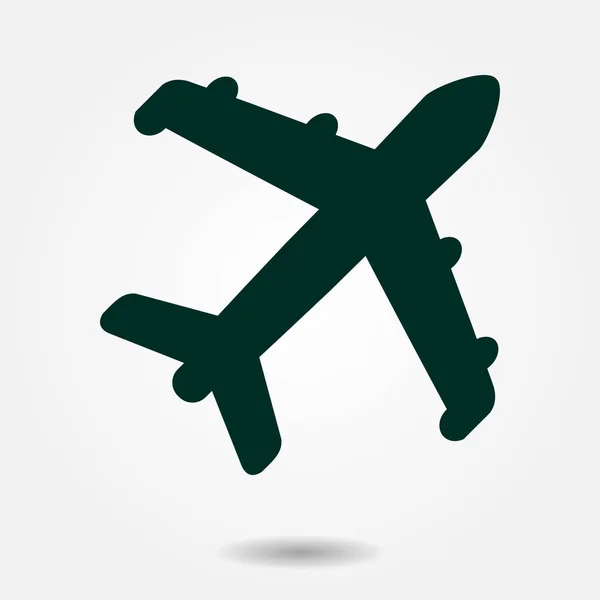 Sík Ikonra Utazási Szimbólum Repülőgép Repülőgép Alsó Jel — Stock Vector