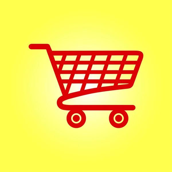 Icono Plano Carta Compras Añadir Producto Carrito — Vector de stock