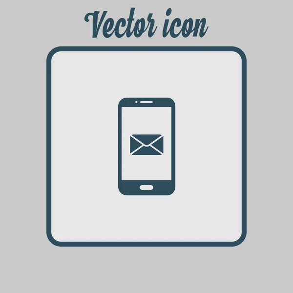 Smartphone Mail Oder Sms Symbol Zeichen Für Mobile Post — Stockvektor