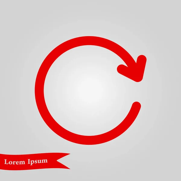 Flecha Circular Signo Vector Icon Flecha Que Mueve Derecha — Archivo Imágenes Vectoriales