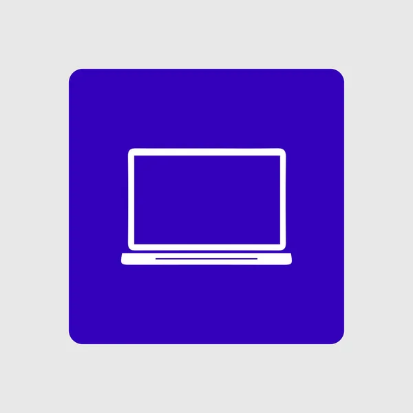 Ícone Simples Laptop Ilustração Vetorial — Vetor de Stock