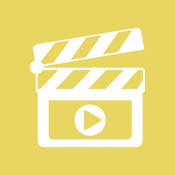 Film Yapımcısı Clapper Kurulu Simgesi Düz Tasarım Stili — Stok Vektör