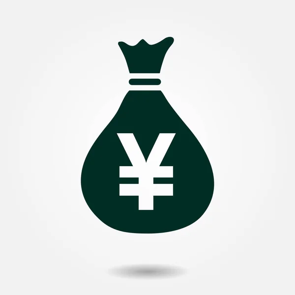 Yen Jpy Währungsblase Symbol Flacher Designstil — Stockvektor