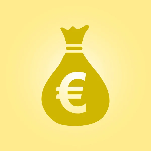 Euro Eur Currency Symbol Flat Design Style — Stock Vector