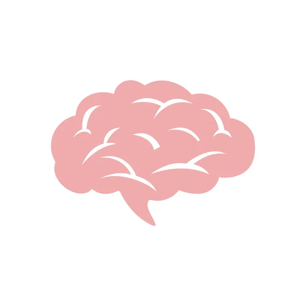 脳のアイコン 人間の知的なスマート心 神経のシンボル — ストックベクタ