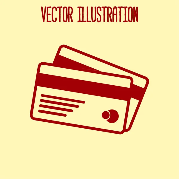 Vektor Kreditkarten Symbol Flacher Designstil — Stockvektor